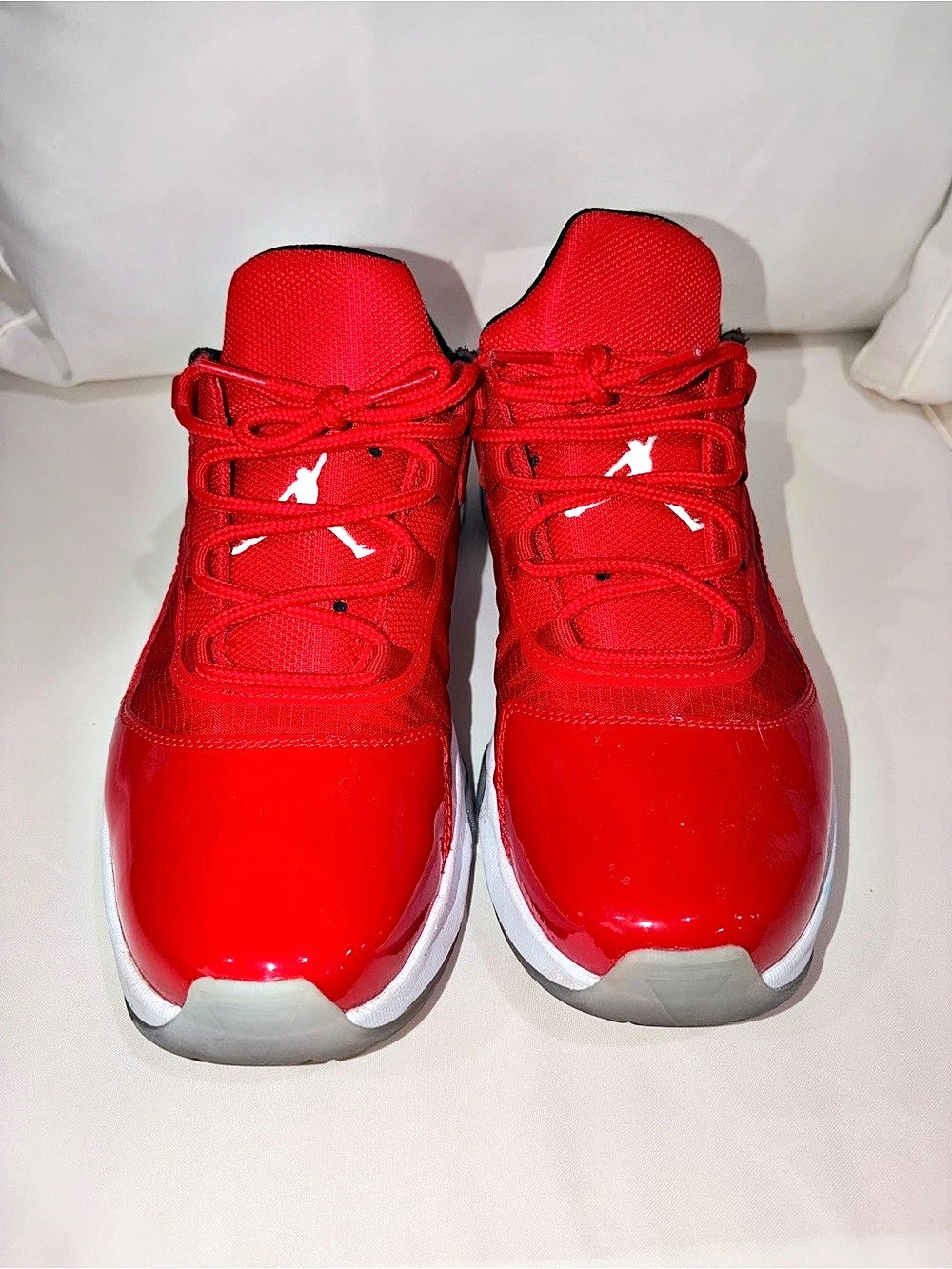 Jordan 11 Retro Sneakers Red & White Boys US 10.5C Like New